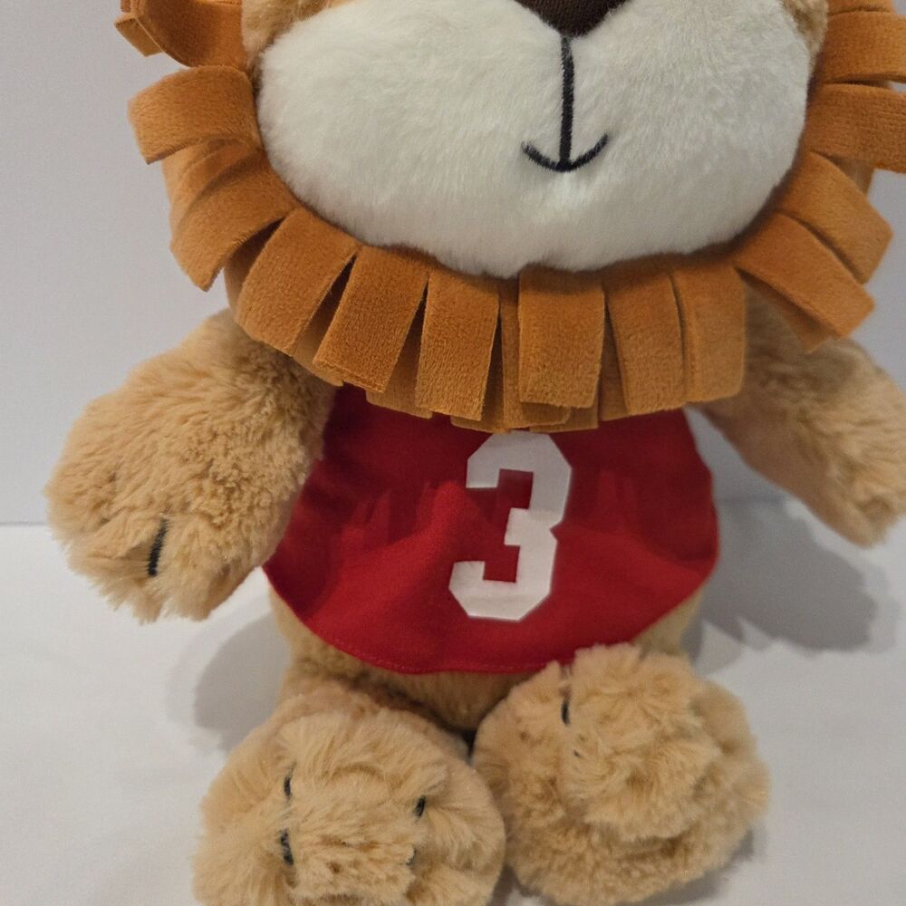 Rare Lambs & Ivy Lion Plush All Star Red Shirt 14" Baby Stuffed Animal Toy - Picture 3 of 6
